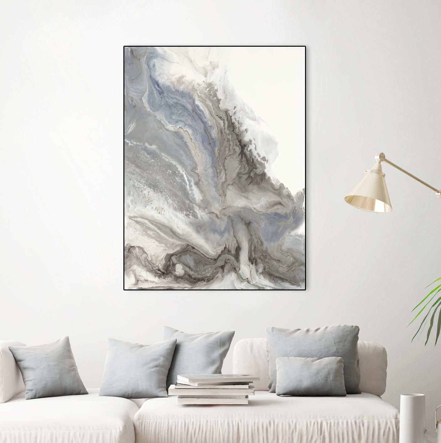 Forthcoming V5 by Corrie LaVelle on GIANT ART - whites & creams fluid abstracts