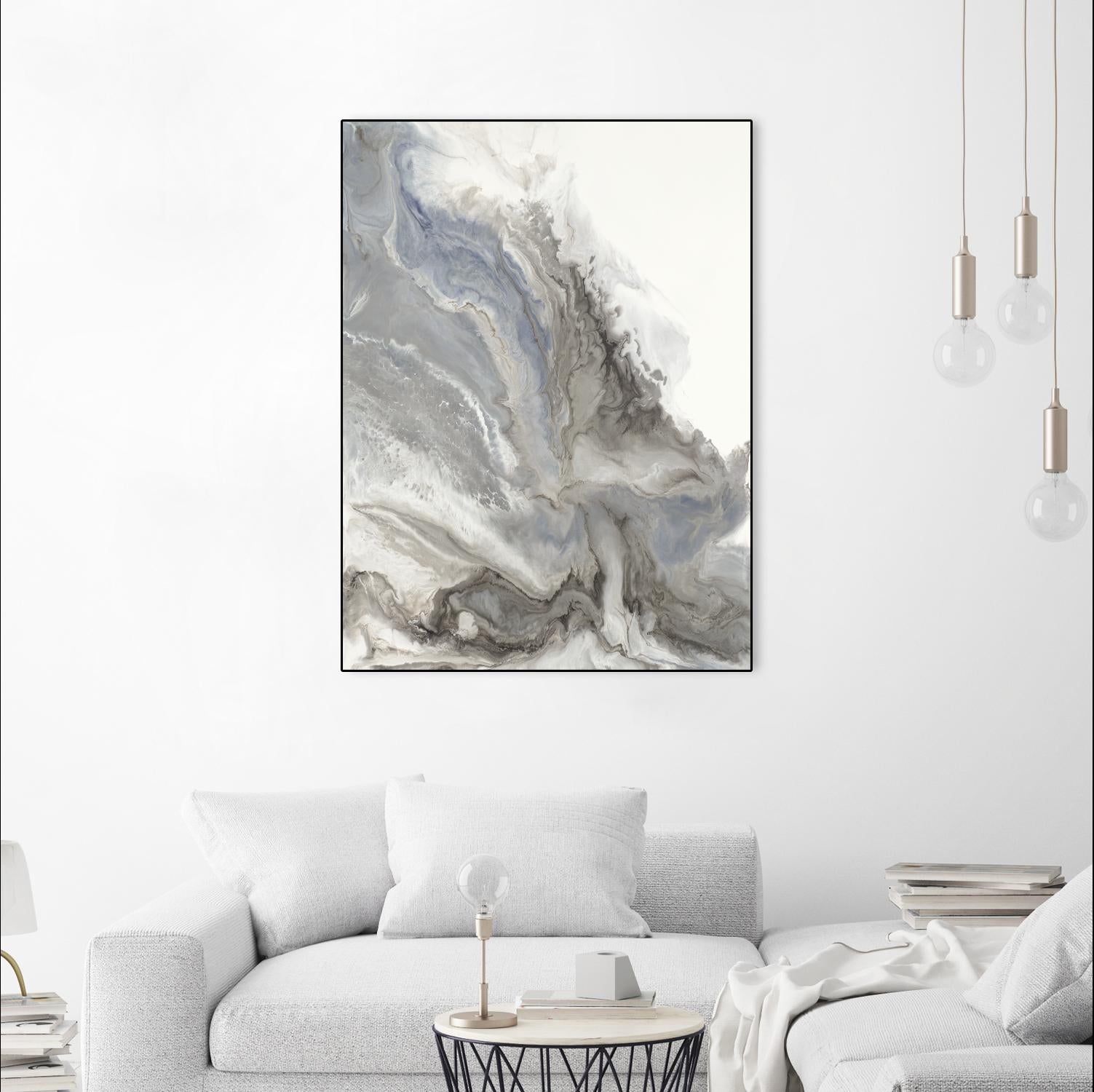 Forthcoming V5 by Corrie LaVelle on GIANT ART - whites & creams fluid abstracts