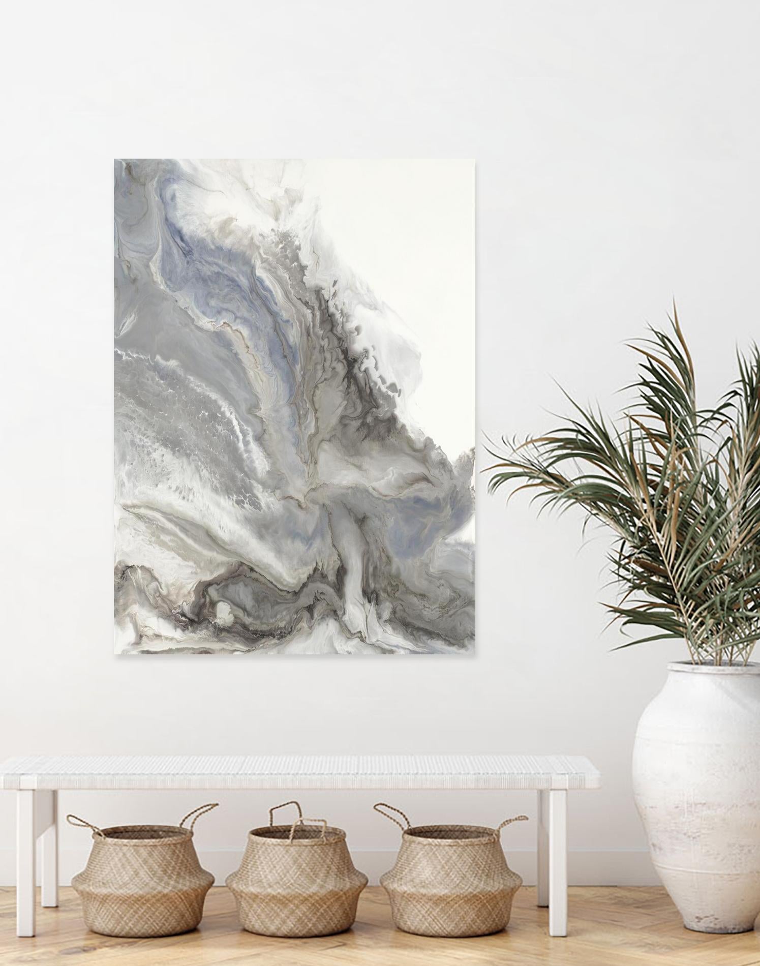 Forthcoming V5 by Corrie LaVelle on GIANT ART - whites & creams fluid abstracts