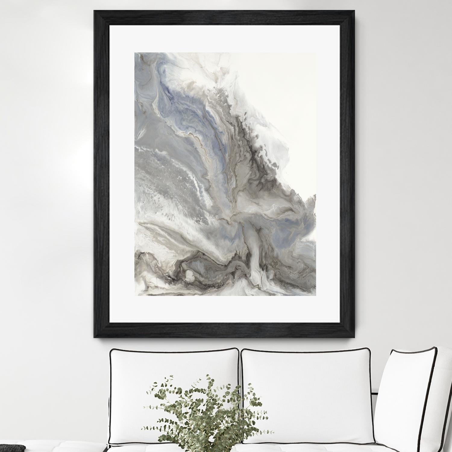 Forthcoming V5 by Corrie LaVelle on GIANT ART - whites & creams fluid abstracts