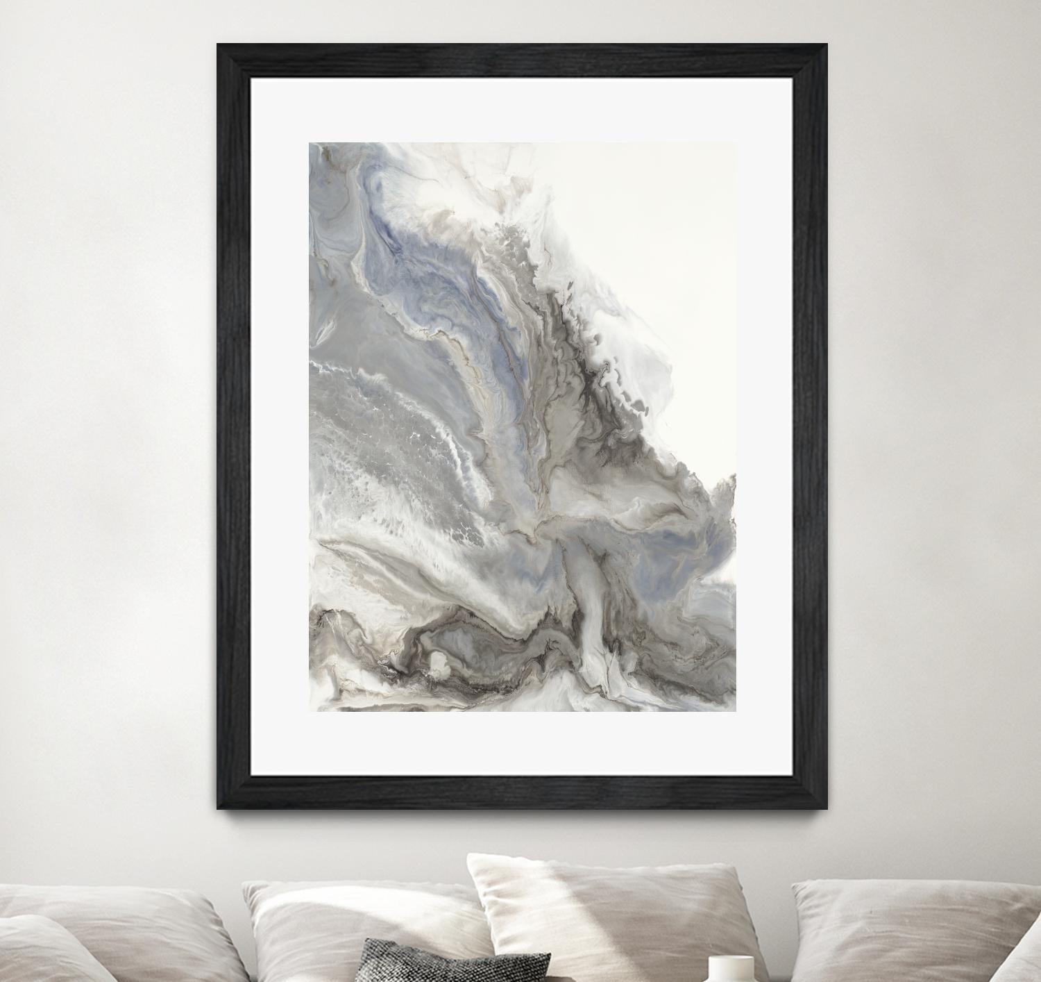 Forthcoming V5 by Corrie LaVelle on GIANT ART - whites & creams fluid abstracts