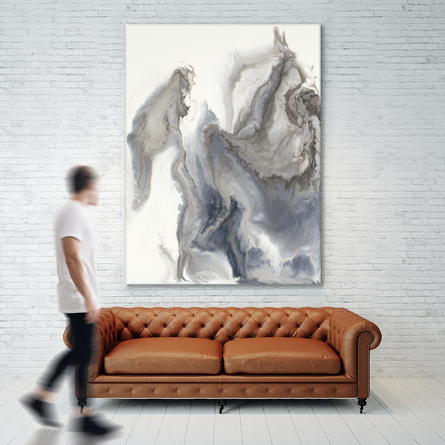 Approaching V4 by Corrie LaVelle on GIANT ART - whites & creams fluid abstracts