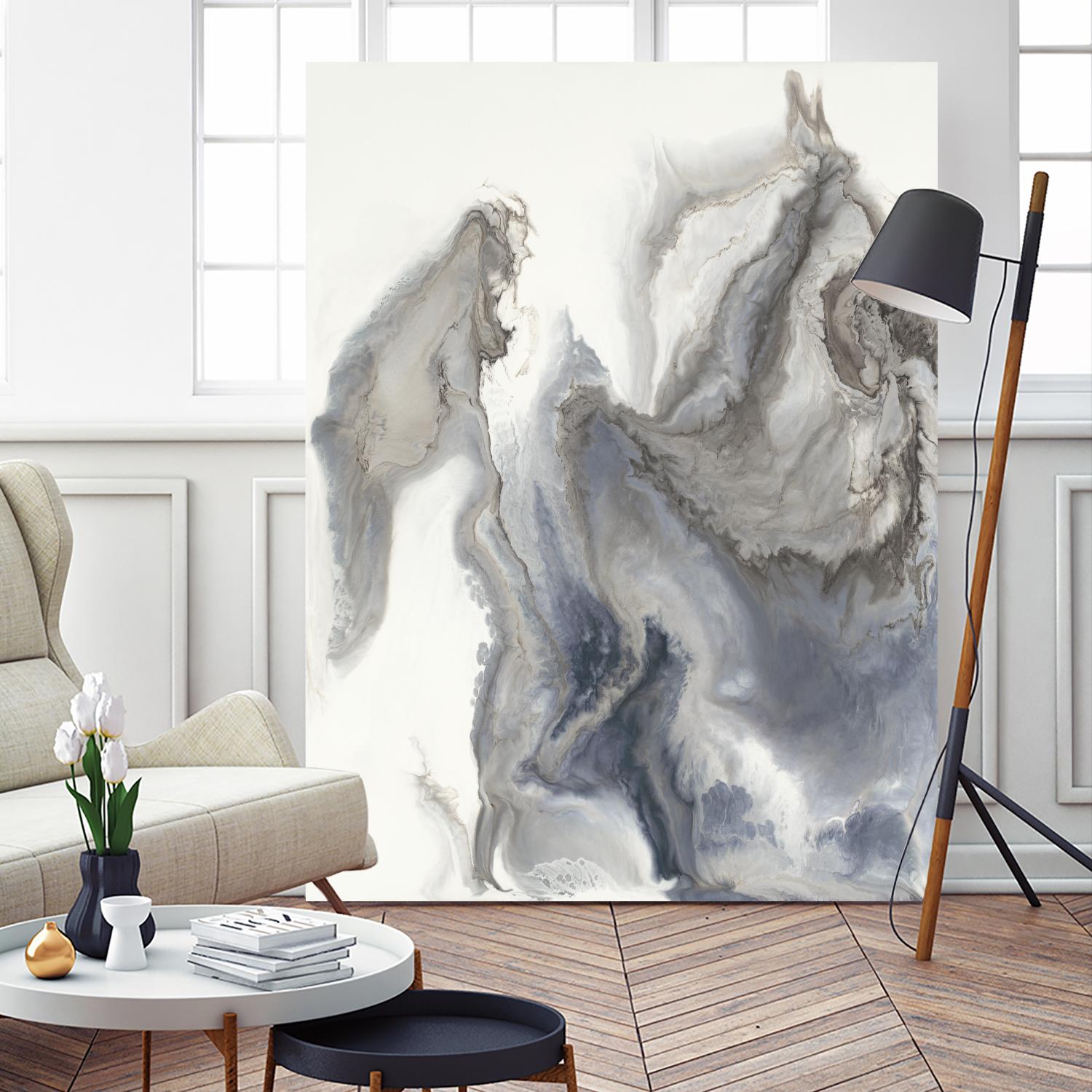 Approaching V4 by Corrie LaVelle on GIANT ART - whites & creams fluid abstracts