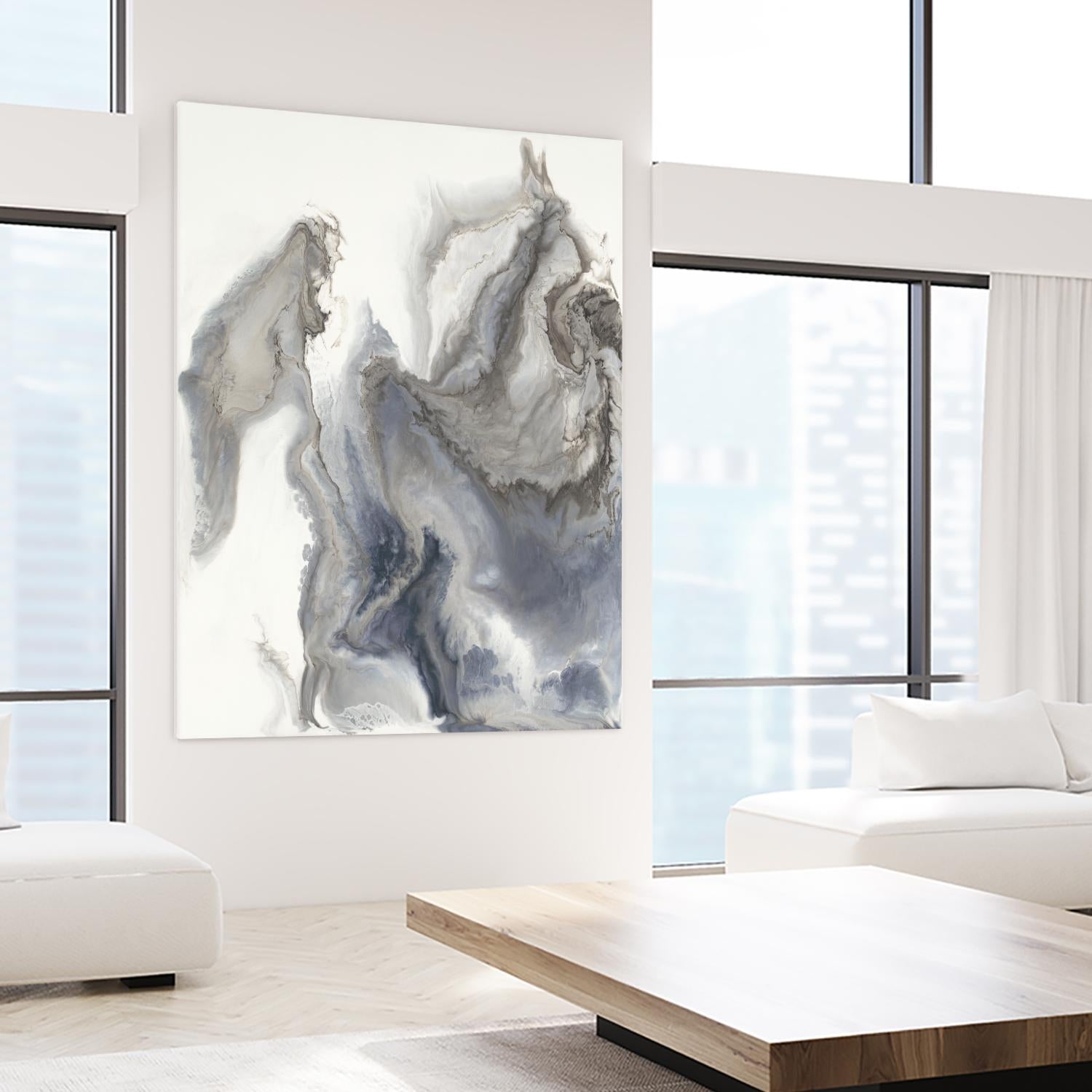 Approaching V4 by Corrie LaVelle on GIANT ART - whites & creams fluid abstracts