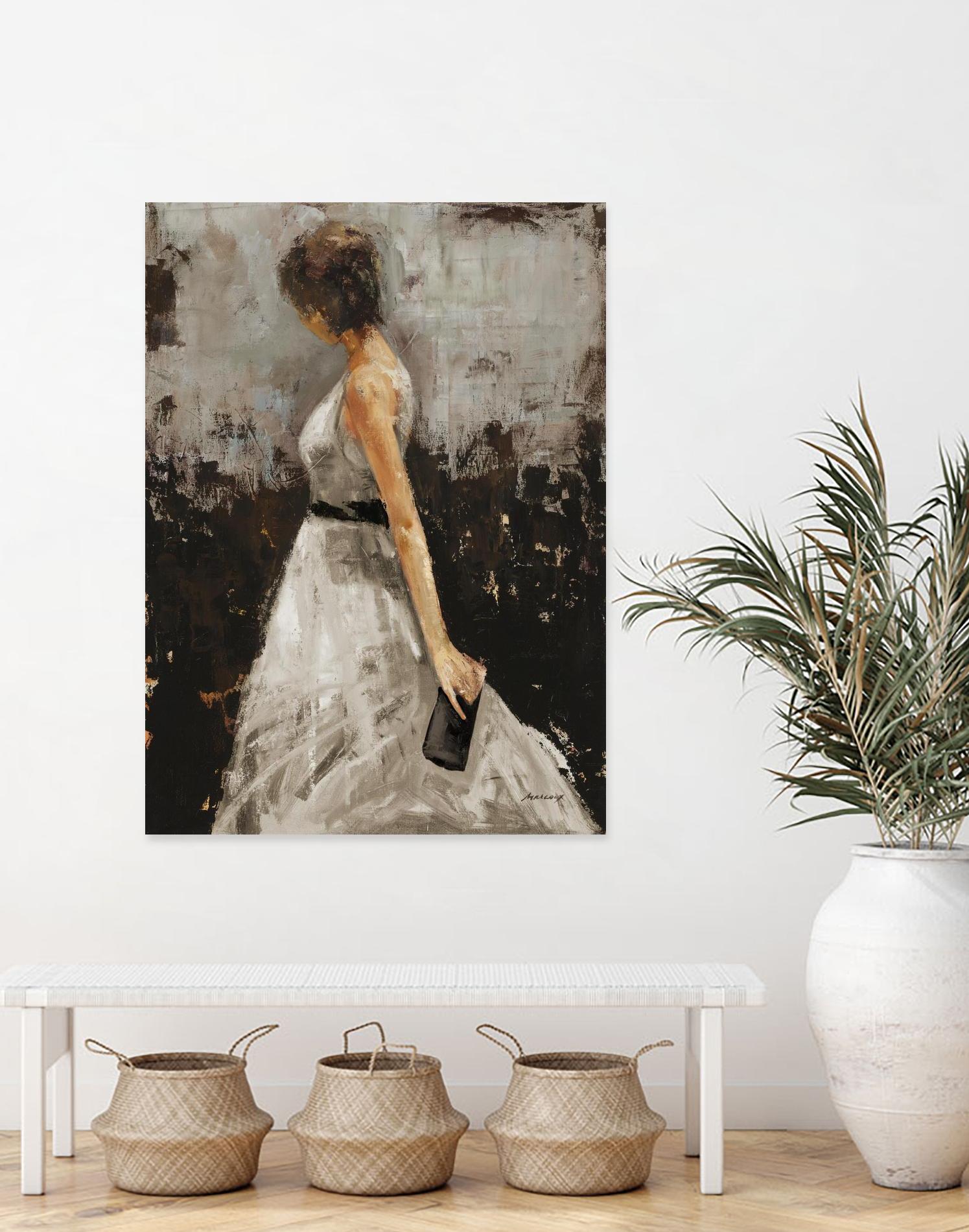 Contemplation by Julianne Marcoux on GIANT ART - brown figurative