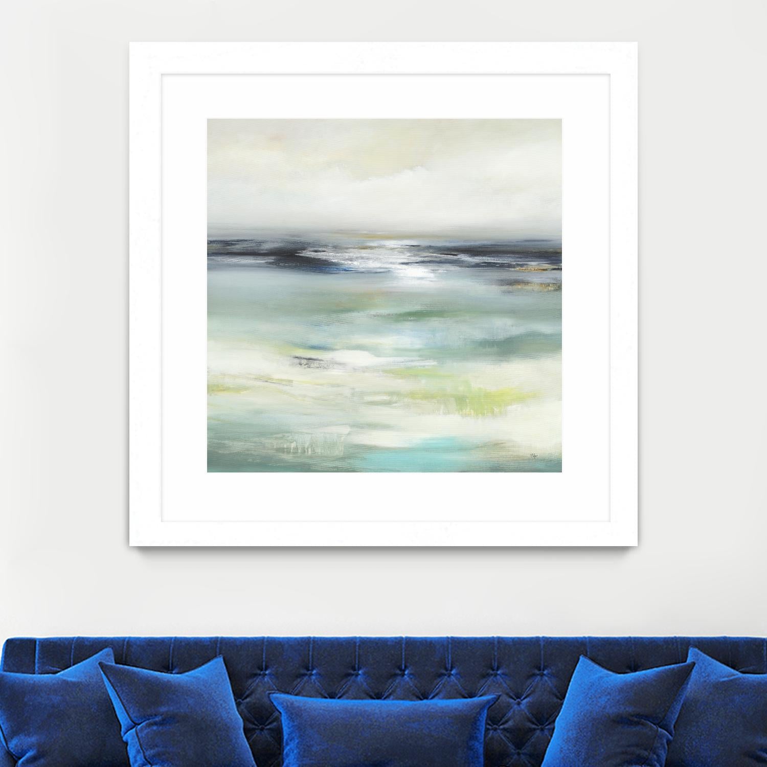Layered View by Lisa Ridgers on GIANT ART - blue abstract