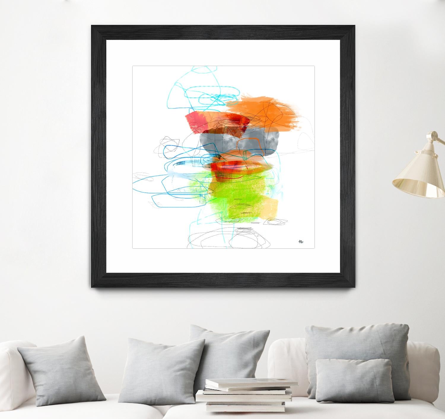 Loving Life IV by Lisa Ridgers on GIANT ART - oranges, greens abstract