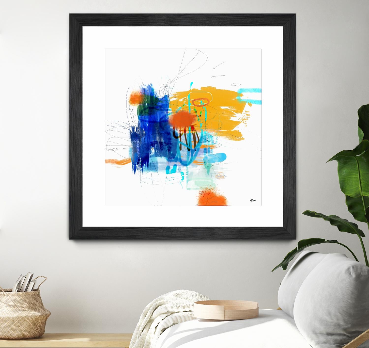 Loving Life VI by Lisa Ridgers on GIANT ART - yellows, blues abstract