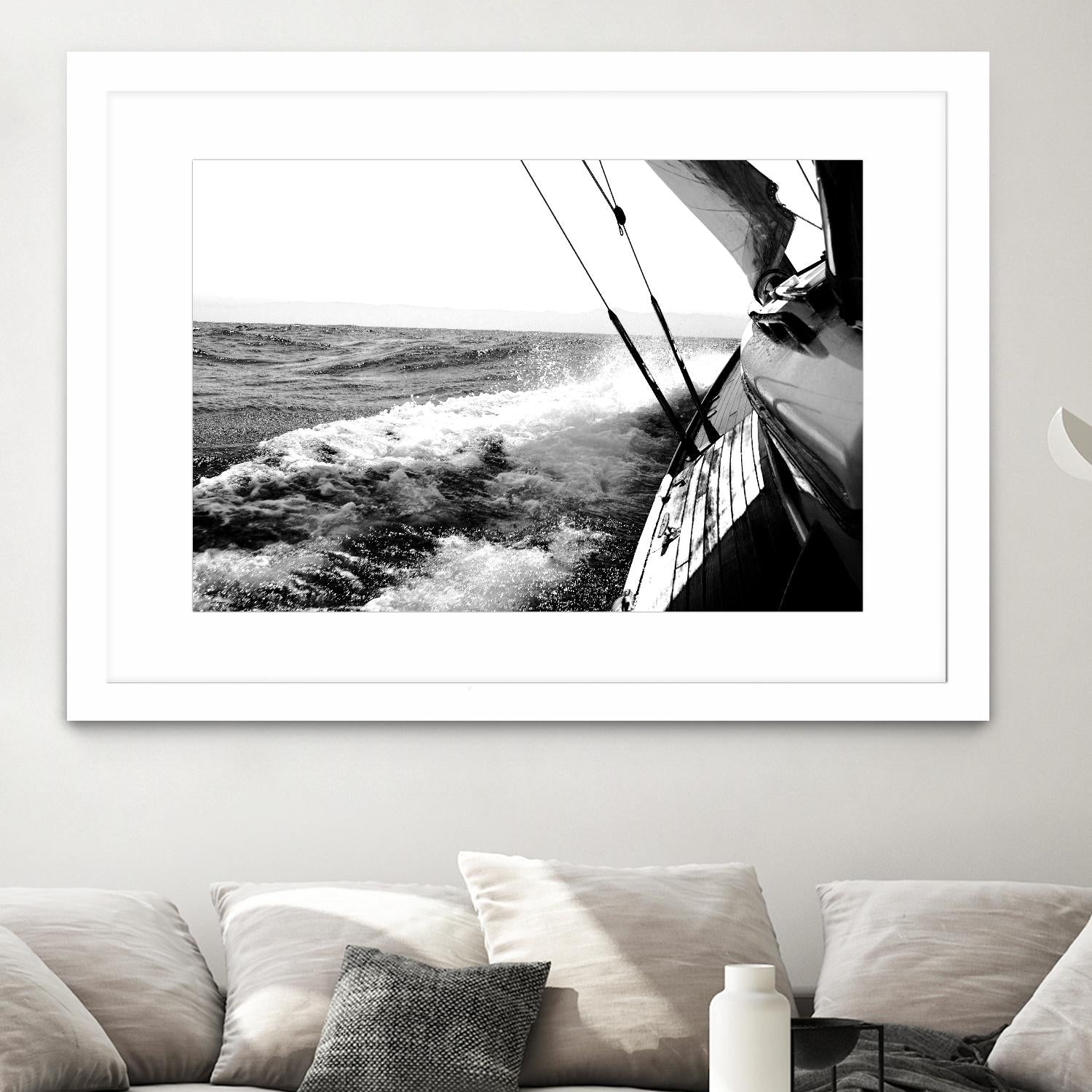 Sailing Mist by Kyle on GIANT ART - white nautical