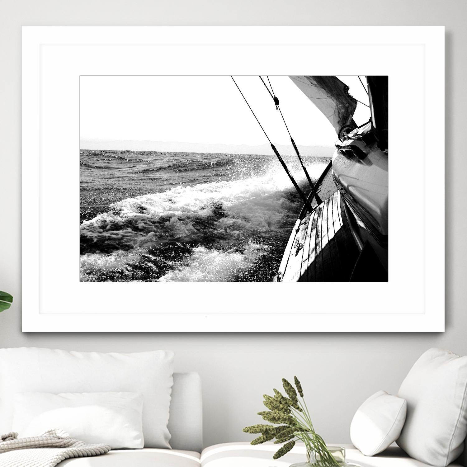 Sailing Mist by Kyle on GIANT ART - white nautical