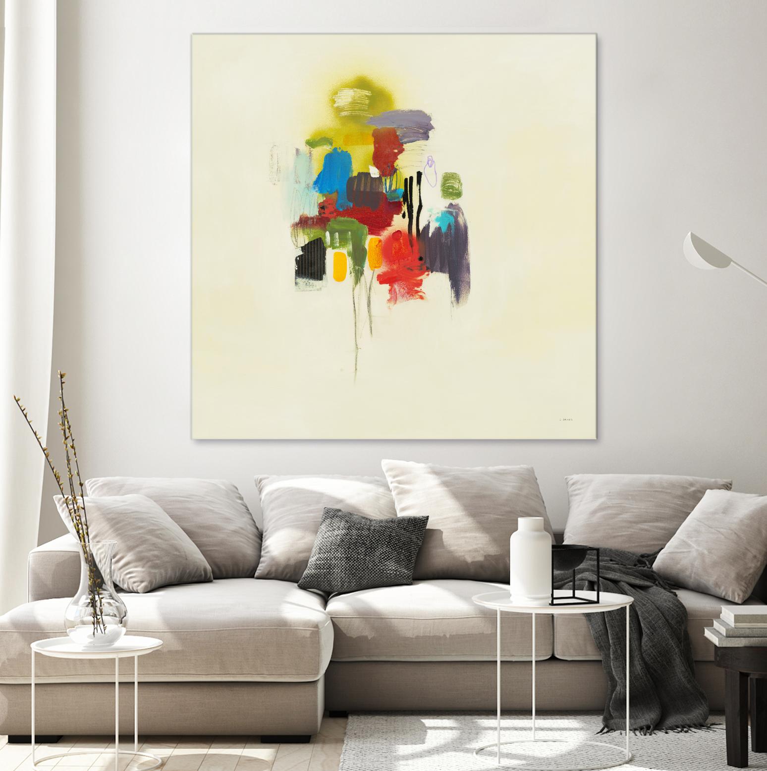 In the Beginning I by L. Baines on GIANT ART - reds, yellows abstract