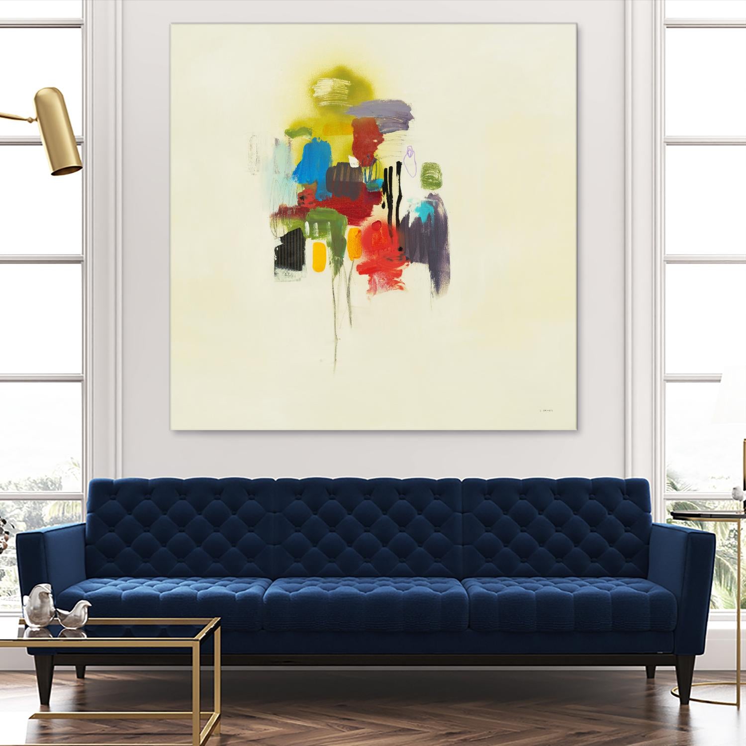 In the Beginning I by L. Baines on GIANT ART - reds, yellows abstract