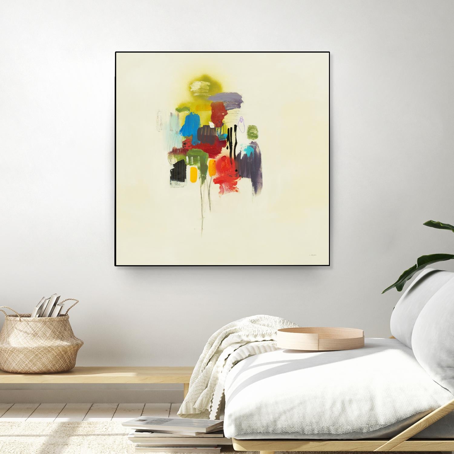 In the Beginning I by L. Baines on GIANT ART - reds, yellows abstract