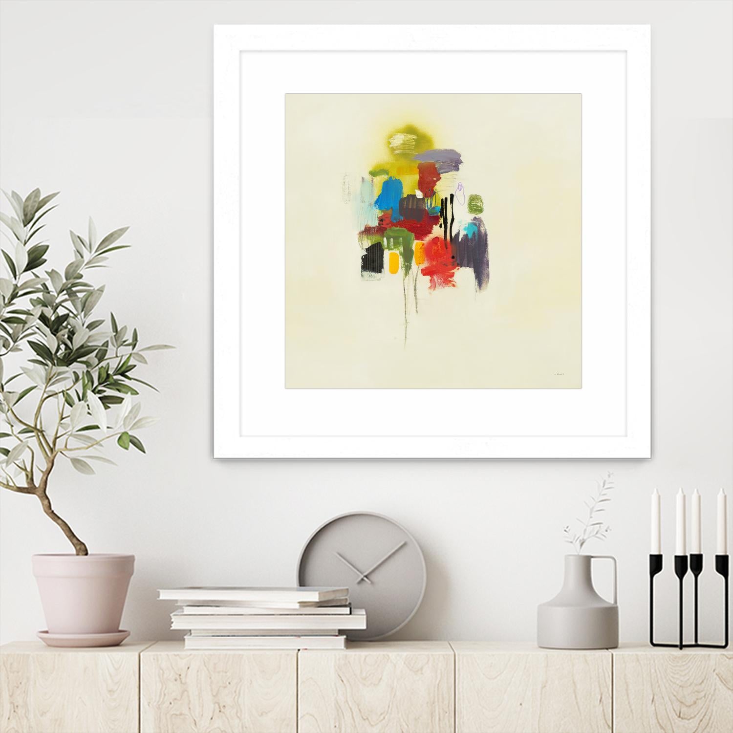 In the Beginning I by L. Baines on GIANT ART - reds, yellows abstract