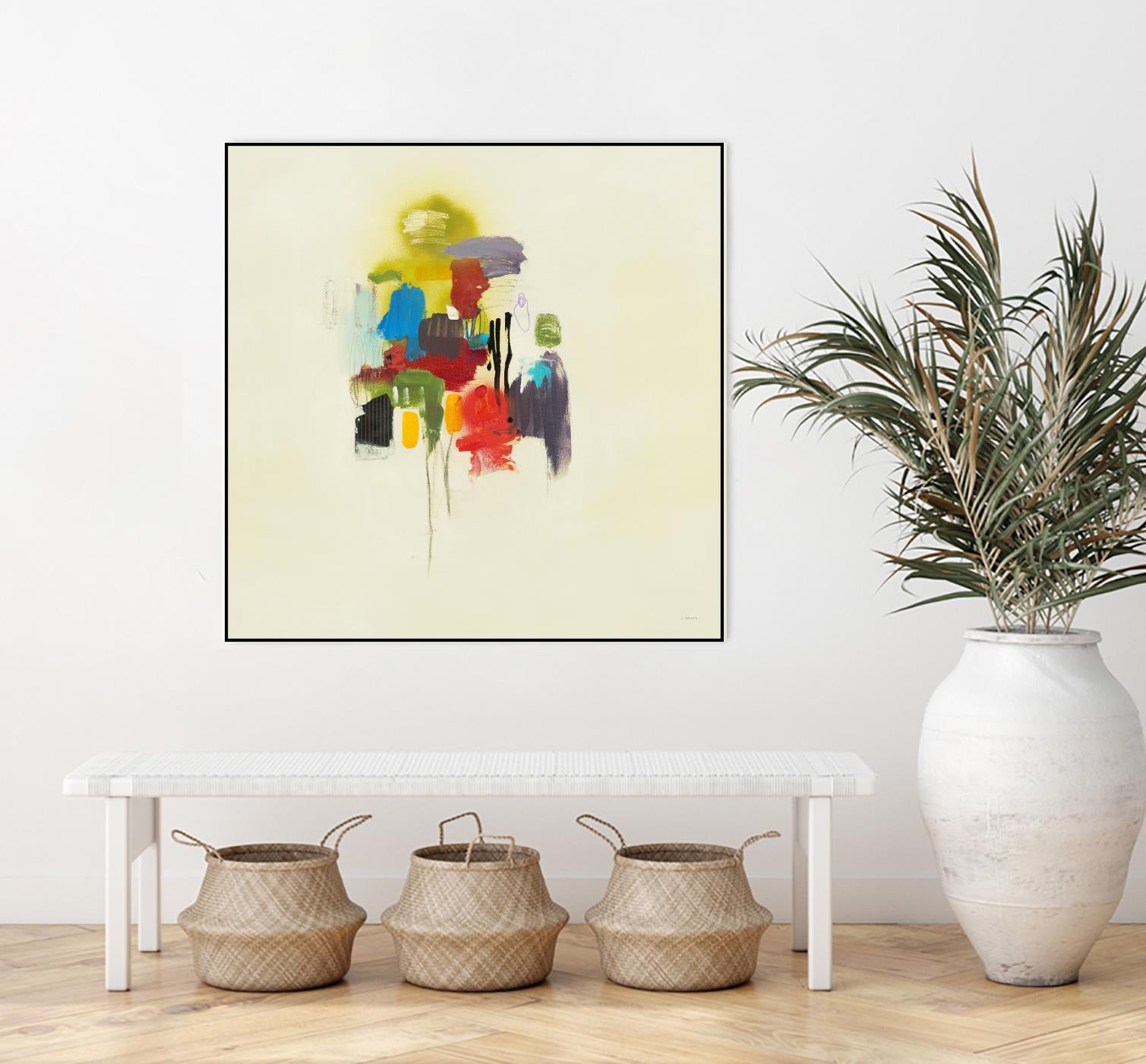 In the Beginning I by L. Baines on GIANT ART - reds, yellows abstract