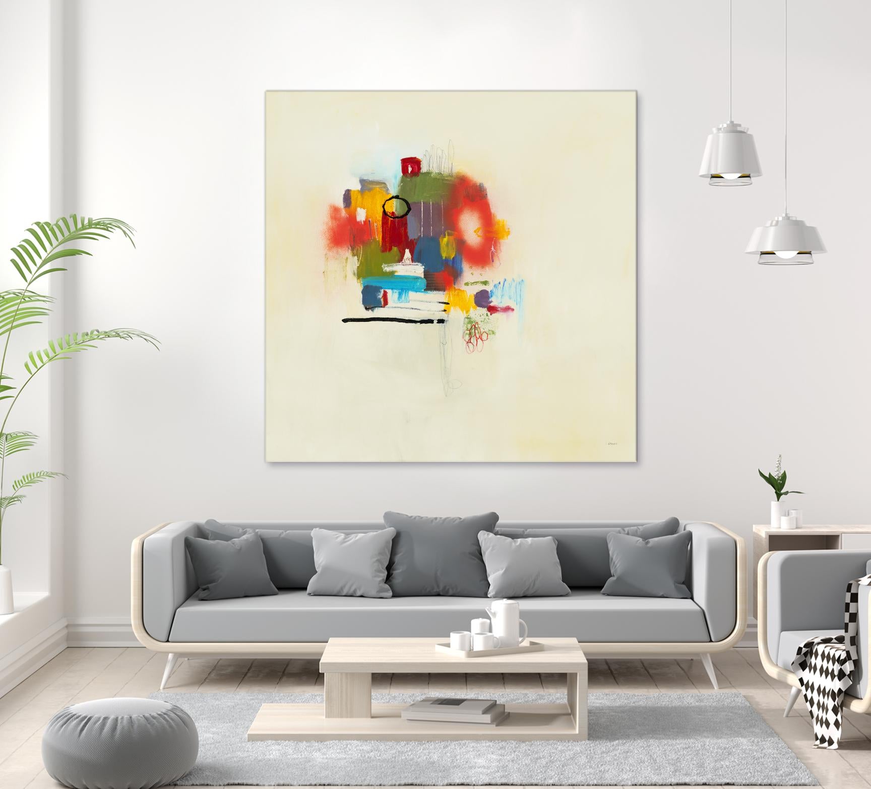 In the Beginning II by L. Baines on GIANT ART - reds abstract