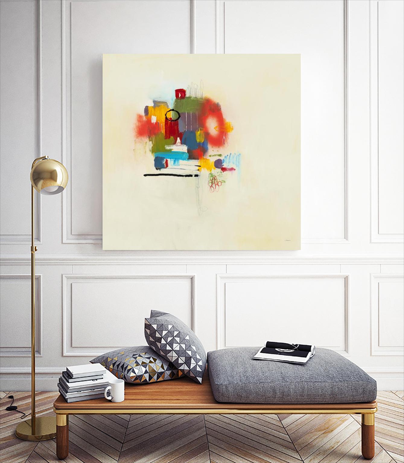 In the Beginning II by L. Baines on GIANT ART - reds abstract