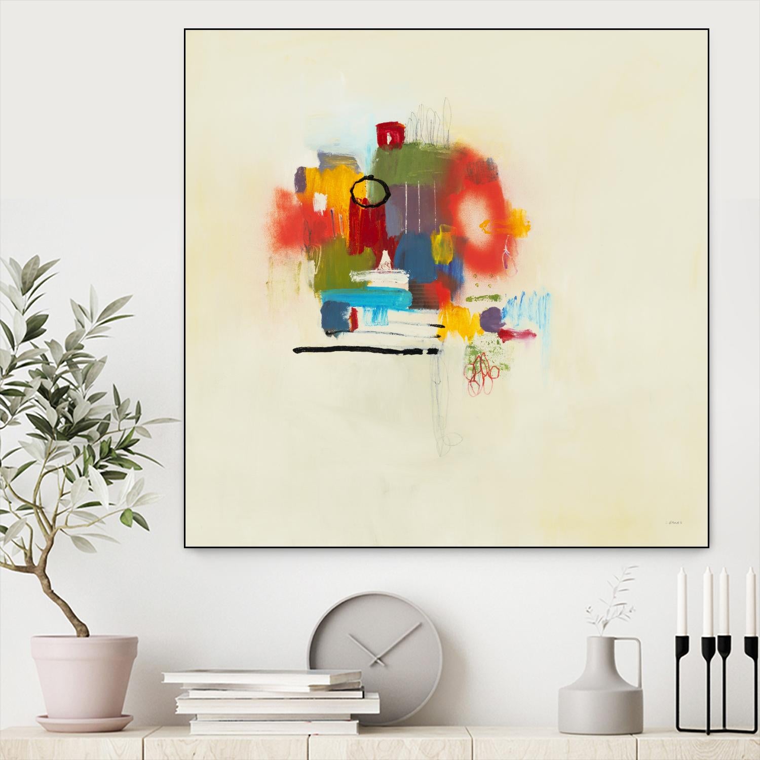 In the Beginning II by L. Baines on GIANT ART - reds abstract