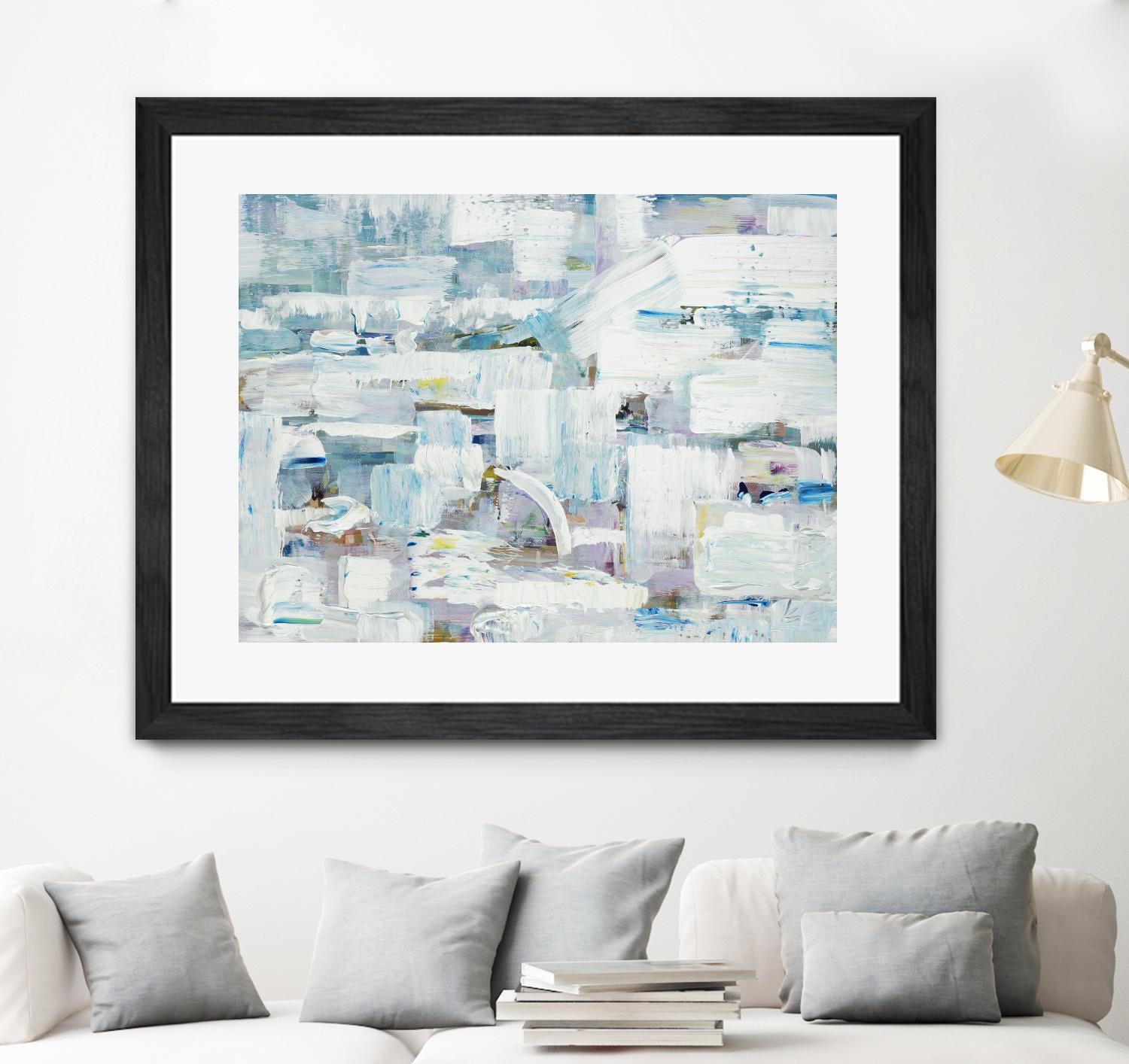 Busy Beach Day by Booke Borcherding on GIANT ART - whites & creams abstract