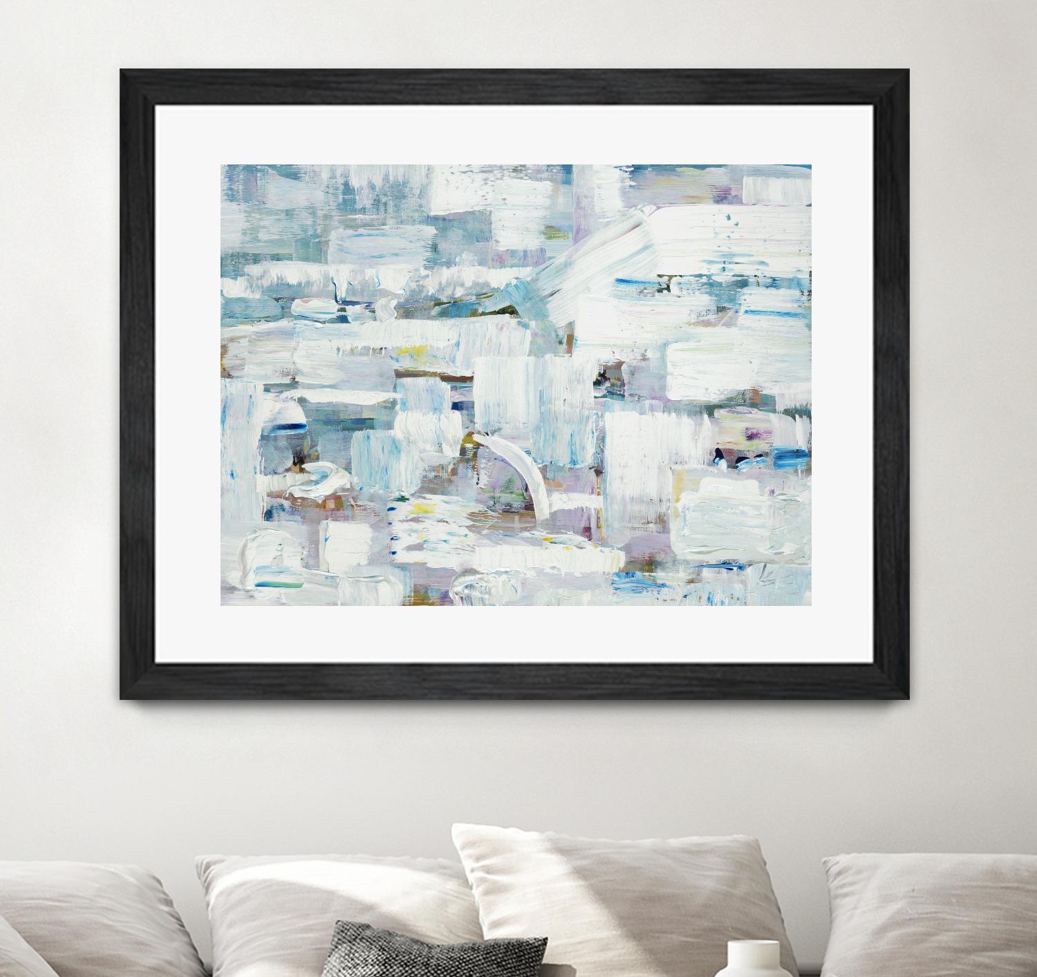 Busy Beach Day by Booke Borcherding on GIANT ART - whites & creams abstract