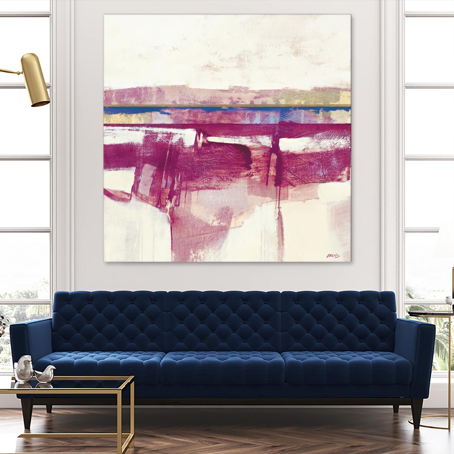 Gold Line II V1 by Scott Brems on GIANT ART - pinks abstract