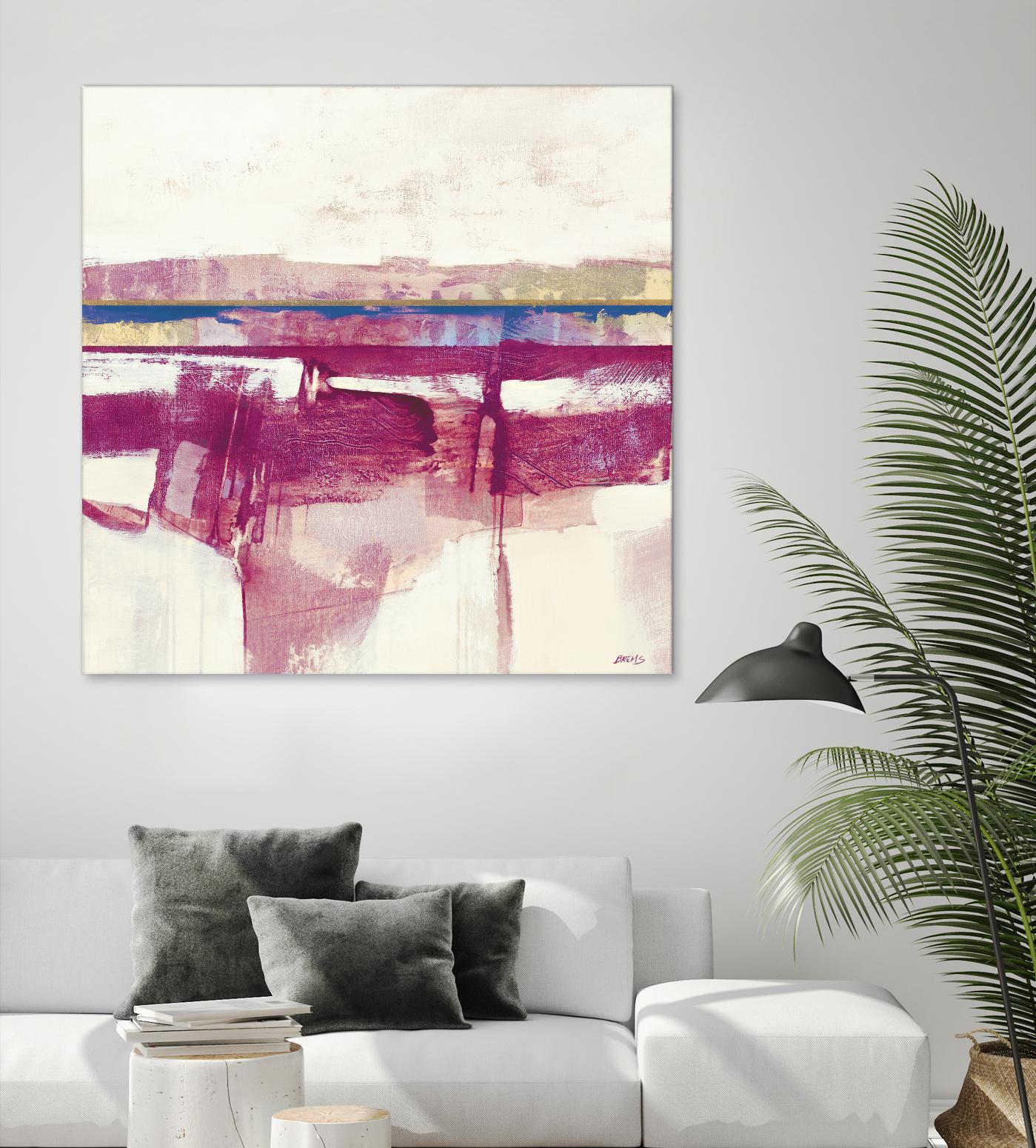 Gold Line II V1 by Scott Brems on GIANT ART - pinks abstract