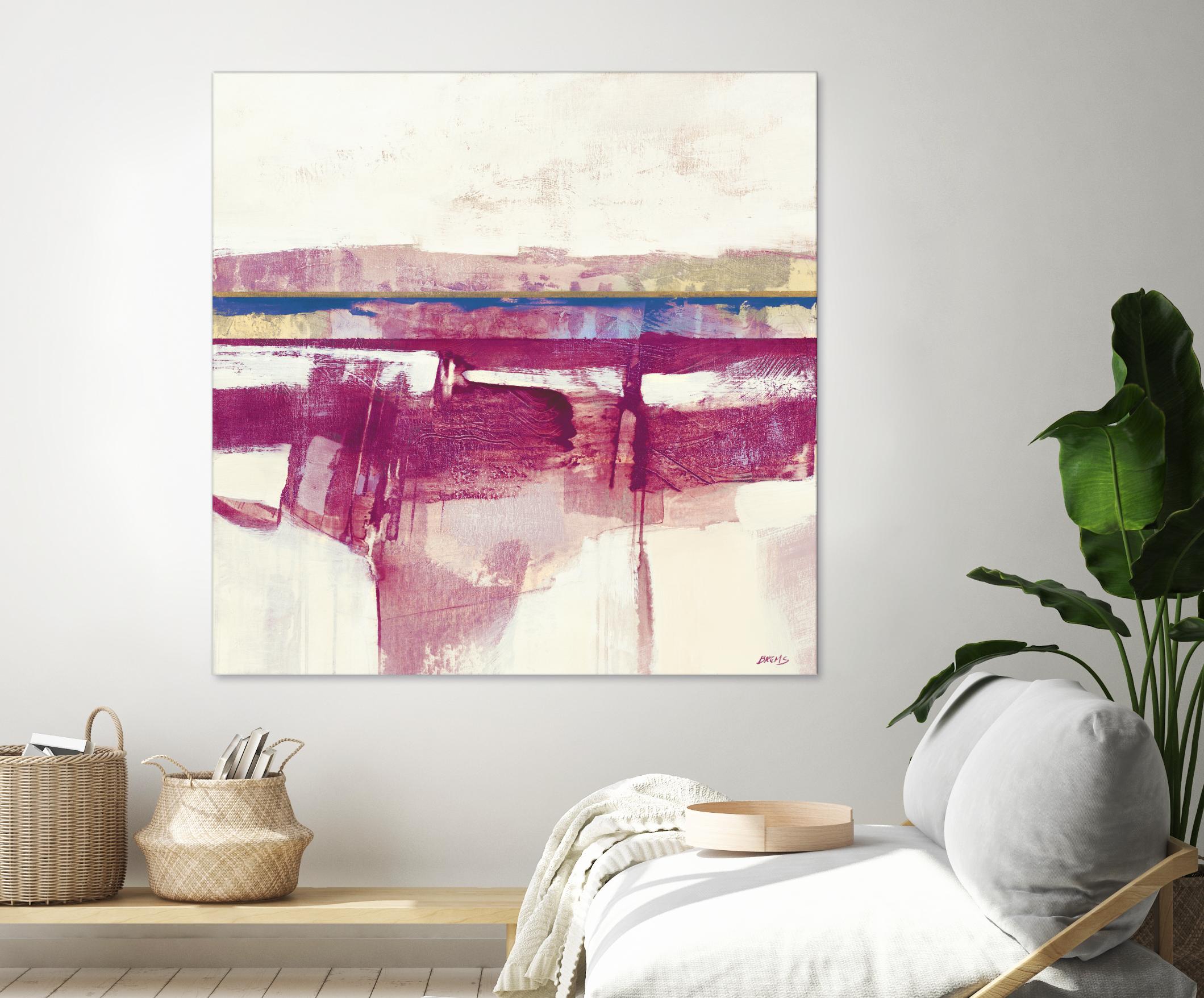 Gold Line II V1 by Scott Brems on GIANT ART - pinks abstract