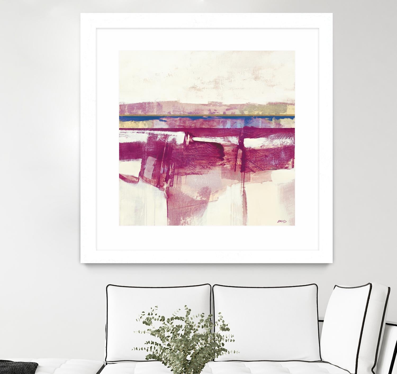 Gold Line II V1 by Scott Brems on GIANT ART - pinks abstract