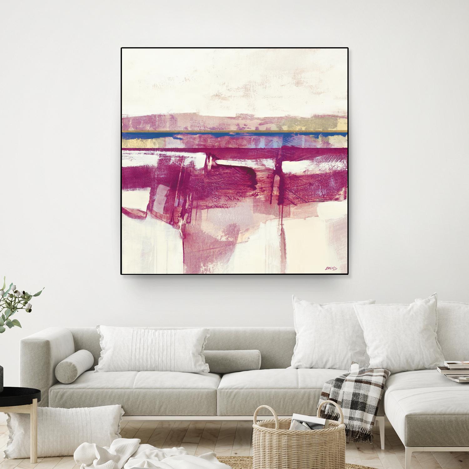 Gold Line II V1 by Scott Brems on GIANT ART - pinks abstract