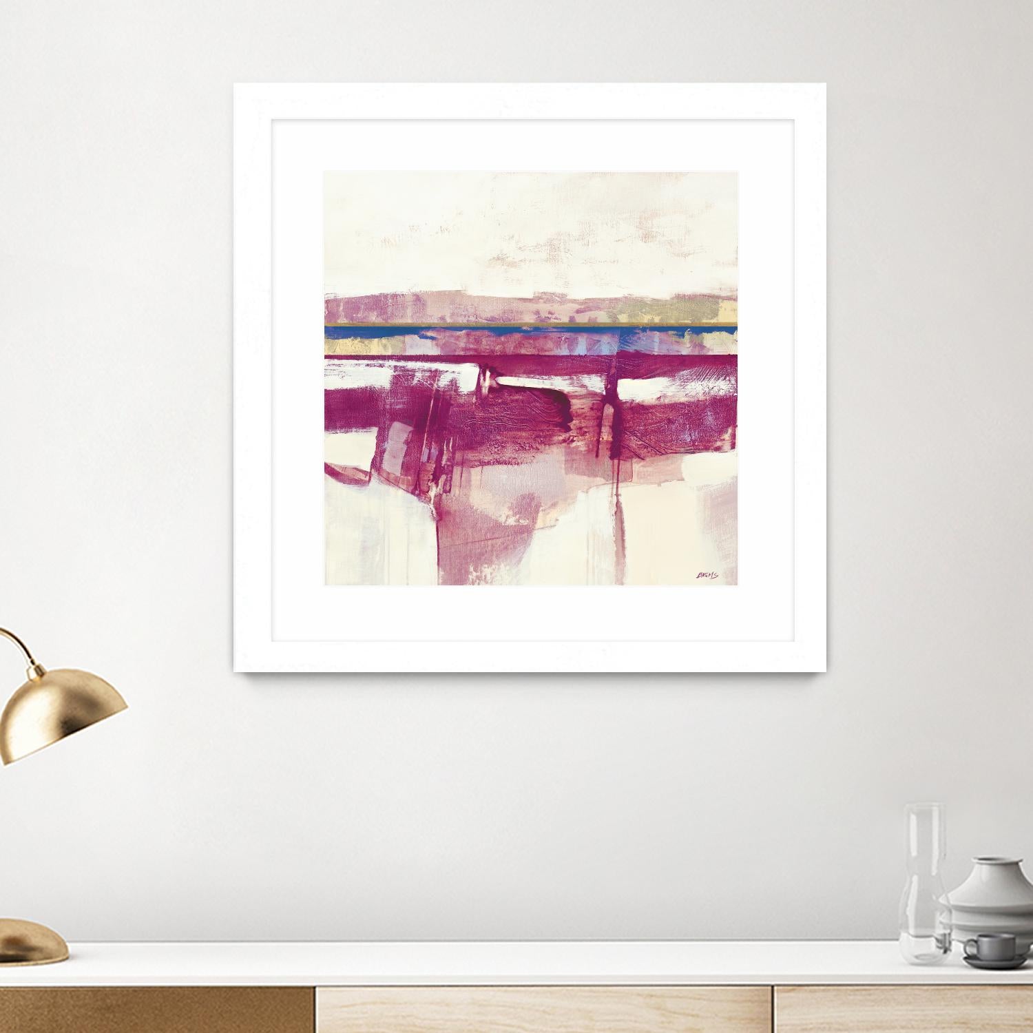 Gold Line II V1 by Scott Brems on GIANT ART - pinks abstract