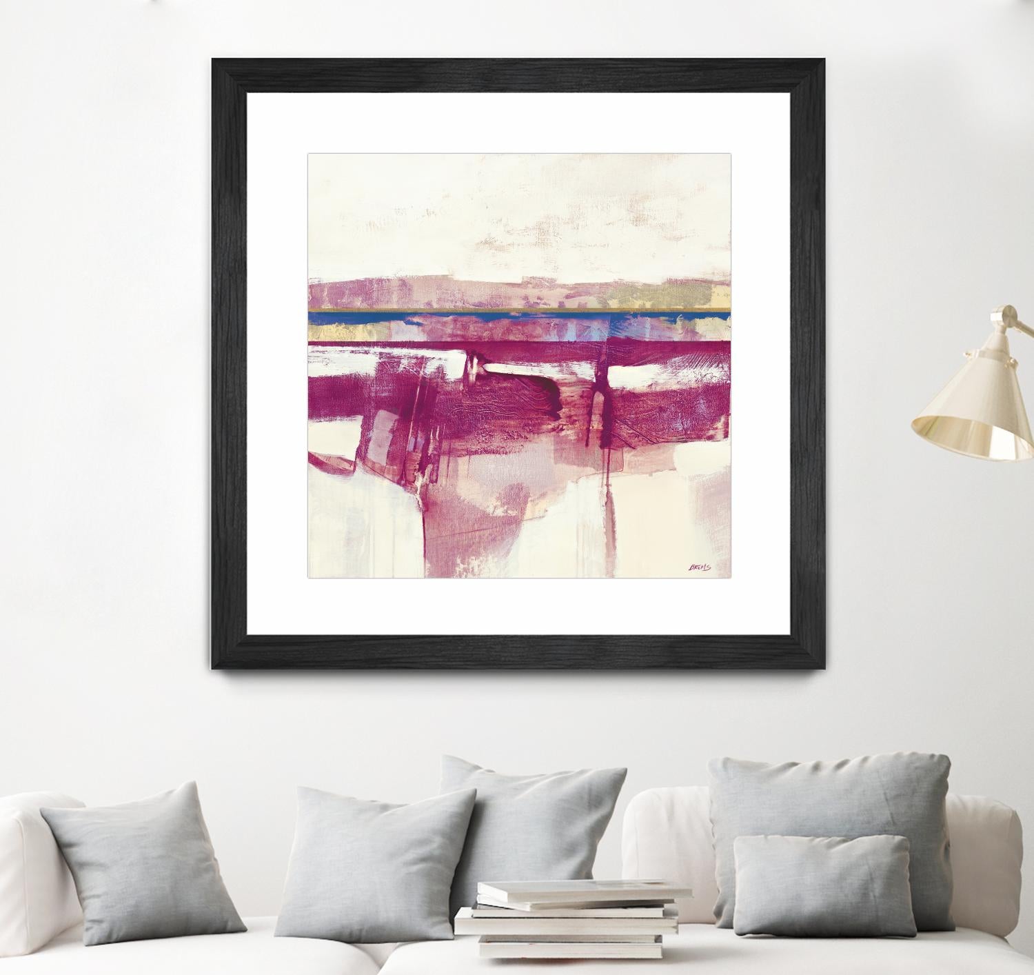 Gold Line II V1 by Scott Brems on GIANT ART - pinks abstract