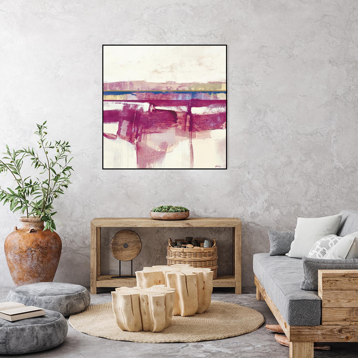 Gold Line II V1 by Scott Brems on GIANT ART - pinks abstract