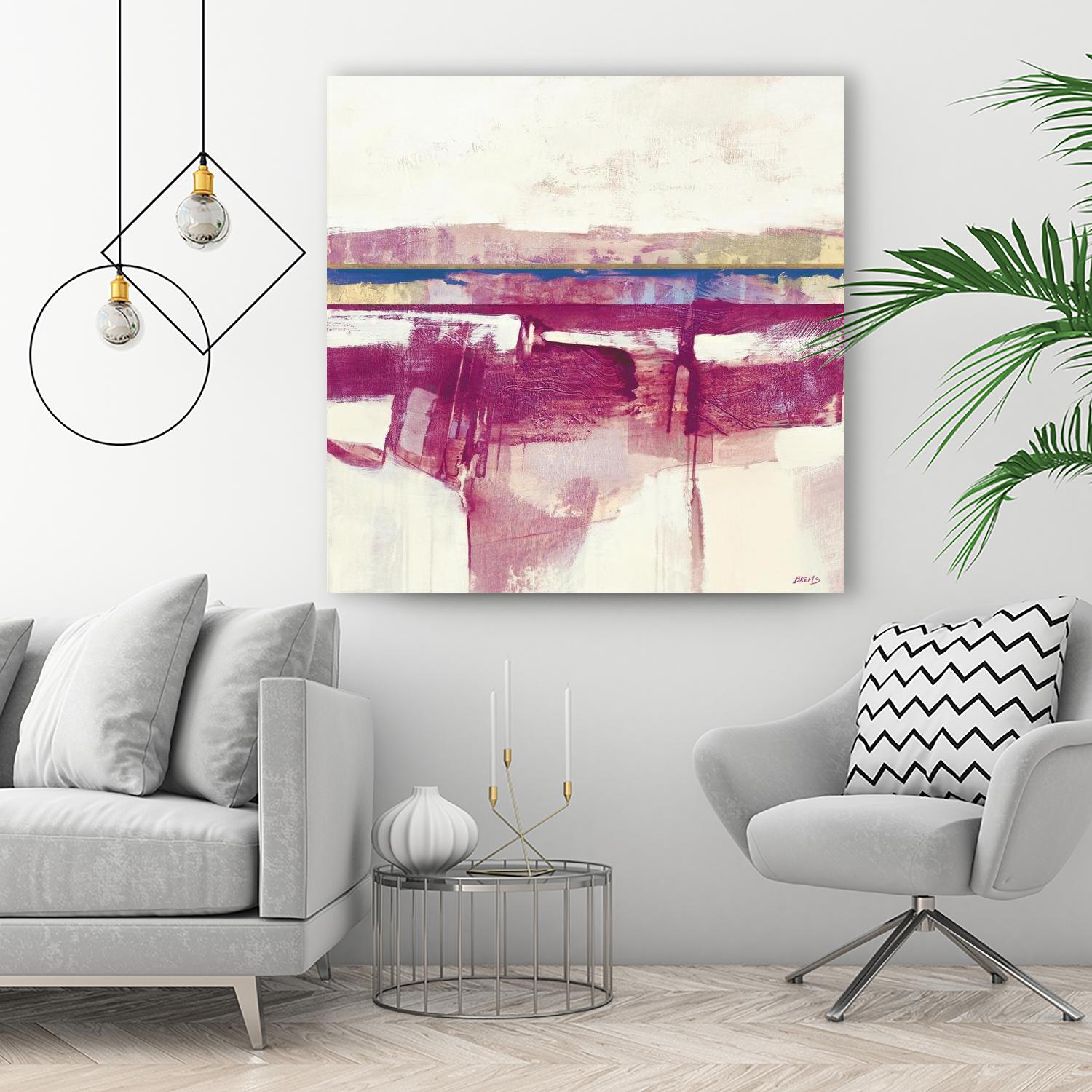 Gold Line II V1 by Scott Brems on GIANT ART - pinks abstract