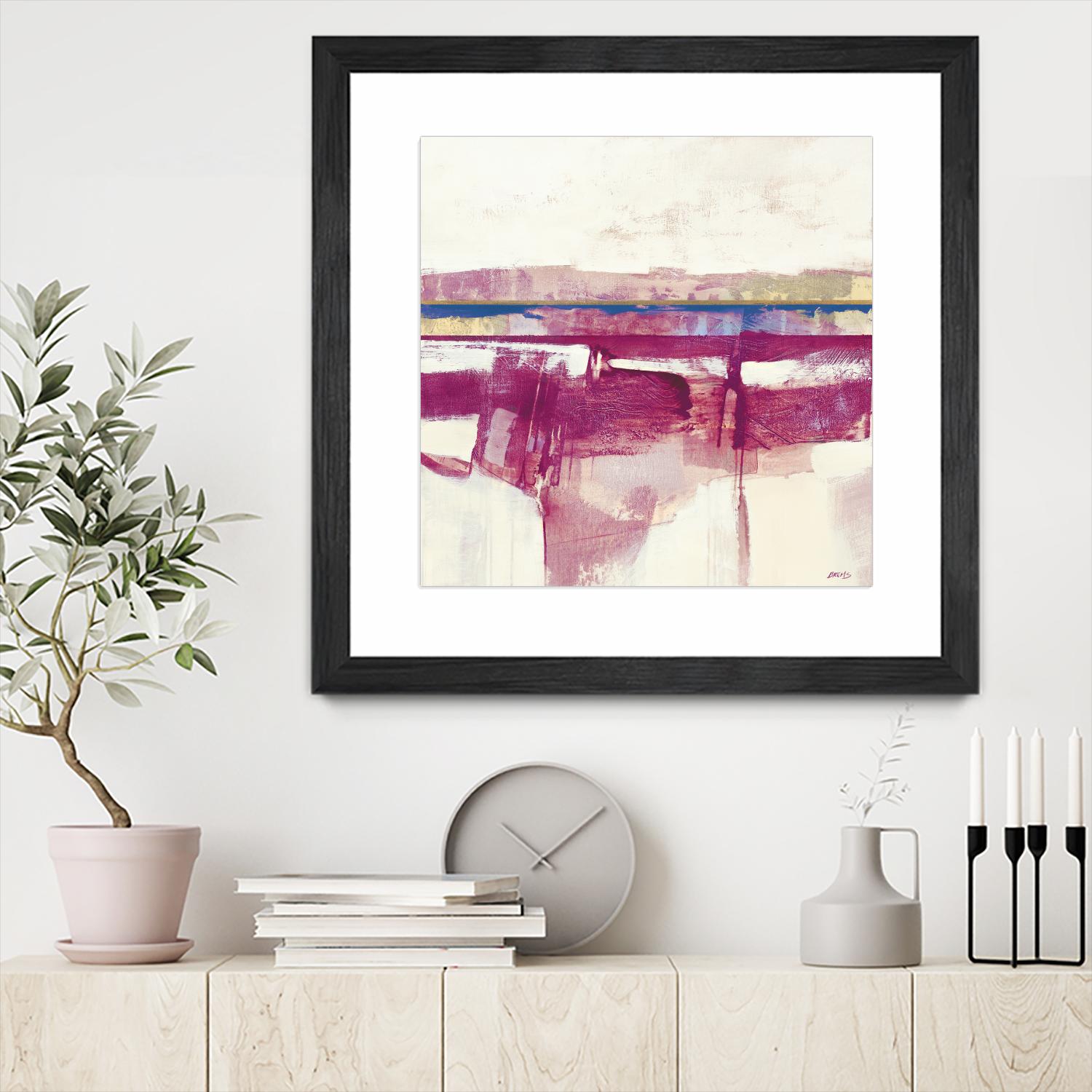 Gold Line II V1 by Scott Brems on GIANT ART - pinks abstract