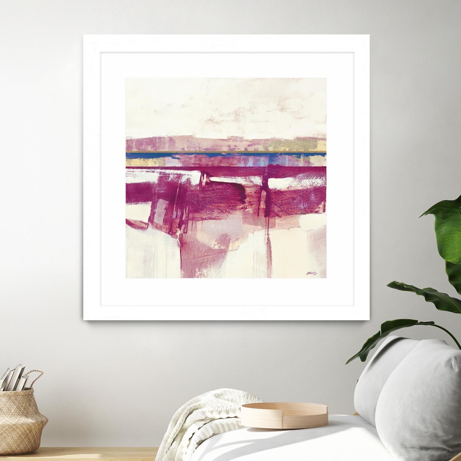 Gold Line II V1 by Scott Brems on GIANT ART - pinks abstract