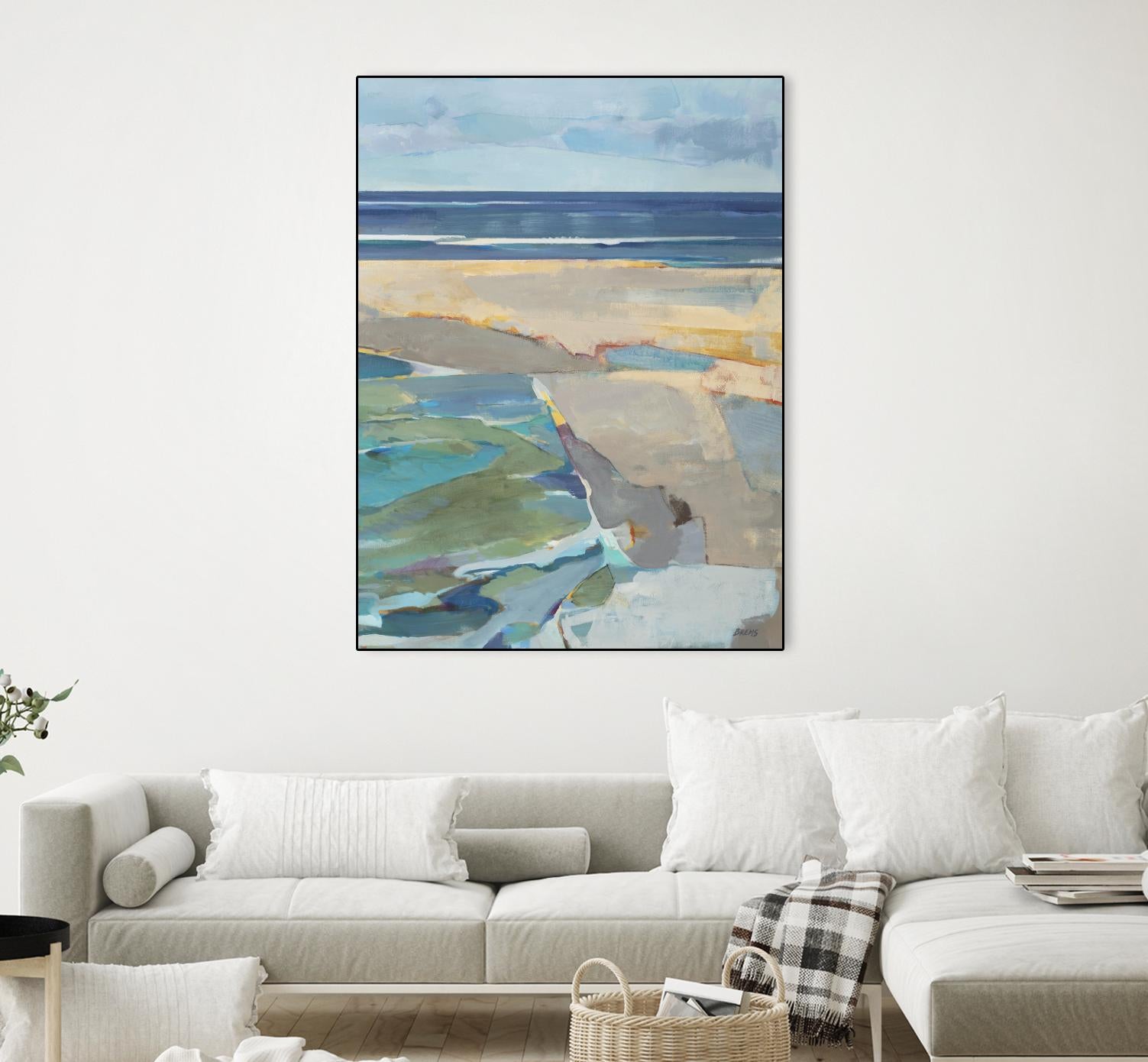 Breakwater V2 by Scott Brems on GIANT ART - blues coastal