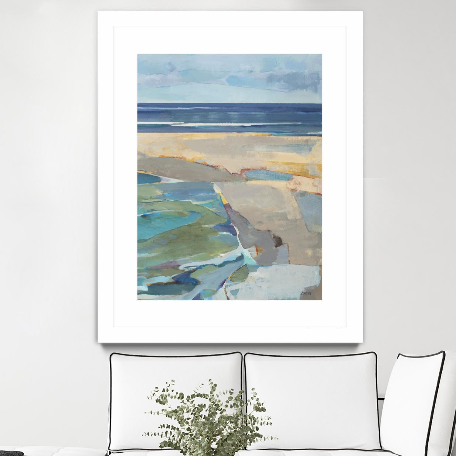 Breakwater V2 by Scott Brems on GIANT ART - blues coastal