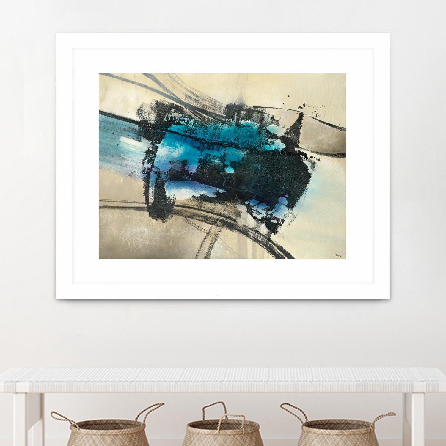 Fluid Motion by Scott Brems on GIANT ART - blues abstract neutral