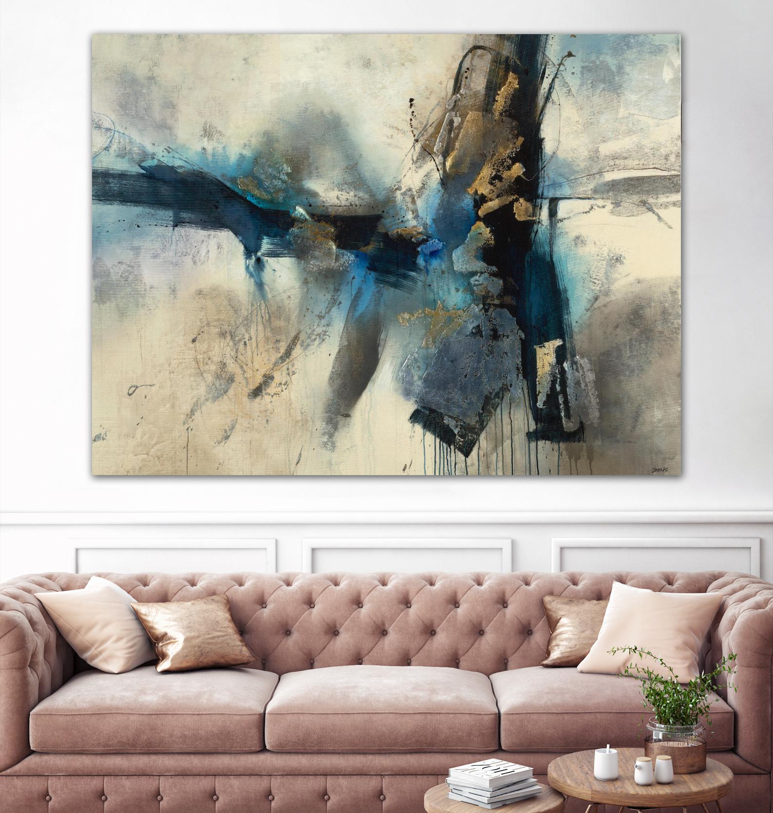 Smash by Scott Brems on GIANT ART - blues abstract creams