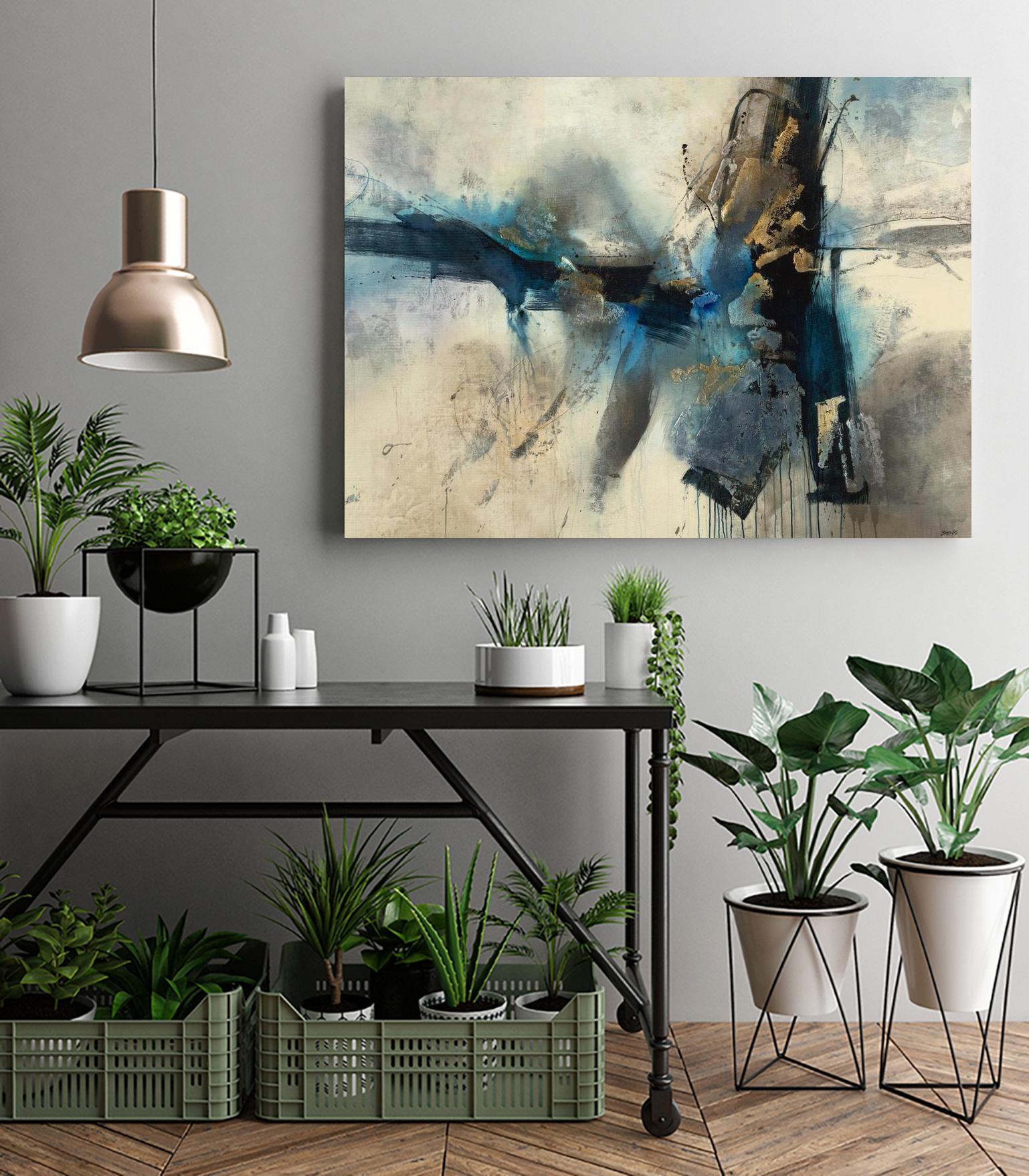 Smash by Scott Brems on GIANT ART - blues abstract creams