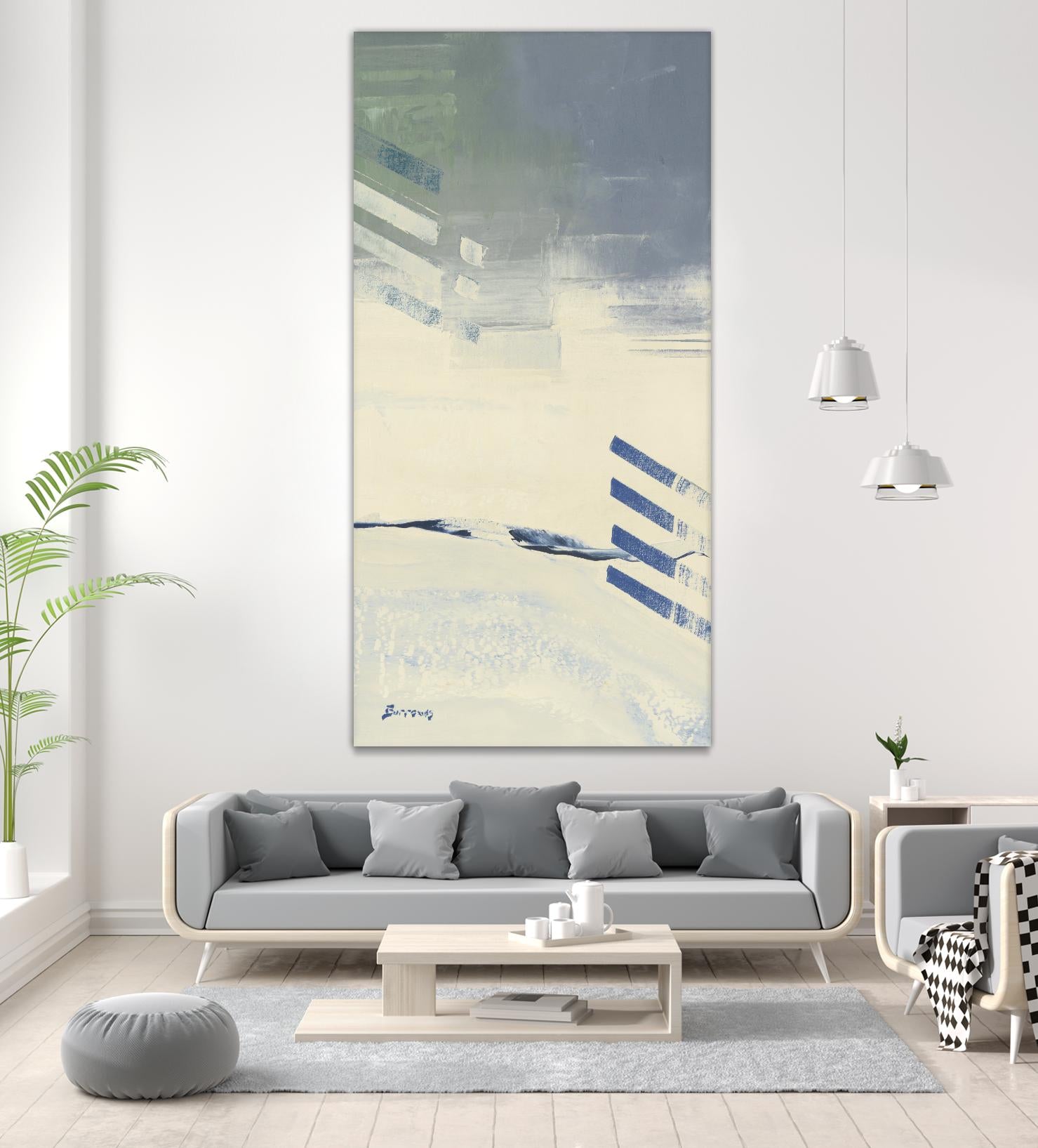 Incoming II by John Burrows on GIANT ART - pale tints abstract