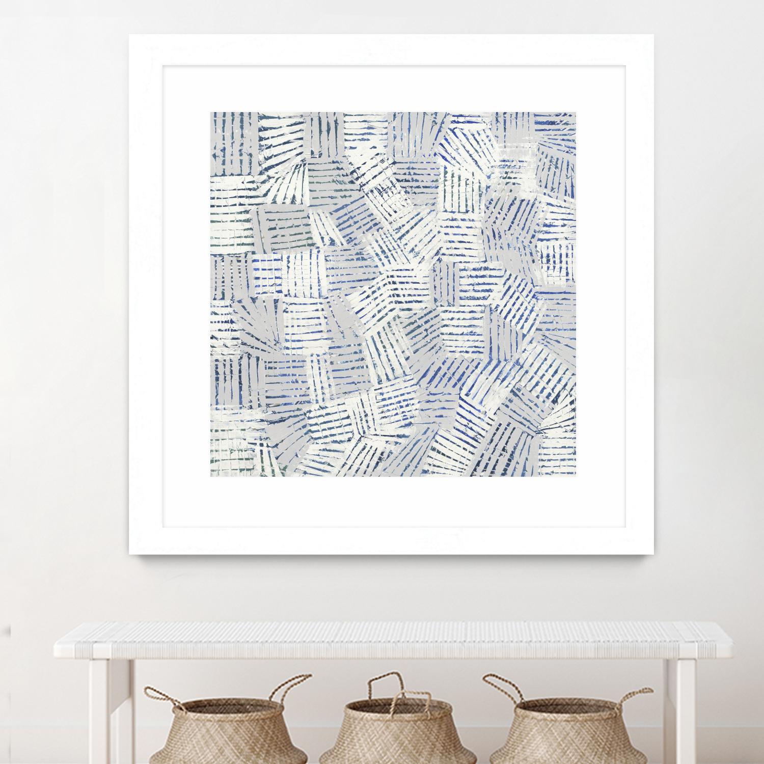 Thrive by John Burrows on GIANT ART - blue geometric shapes shapes