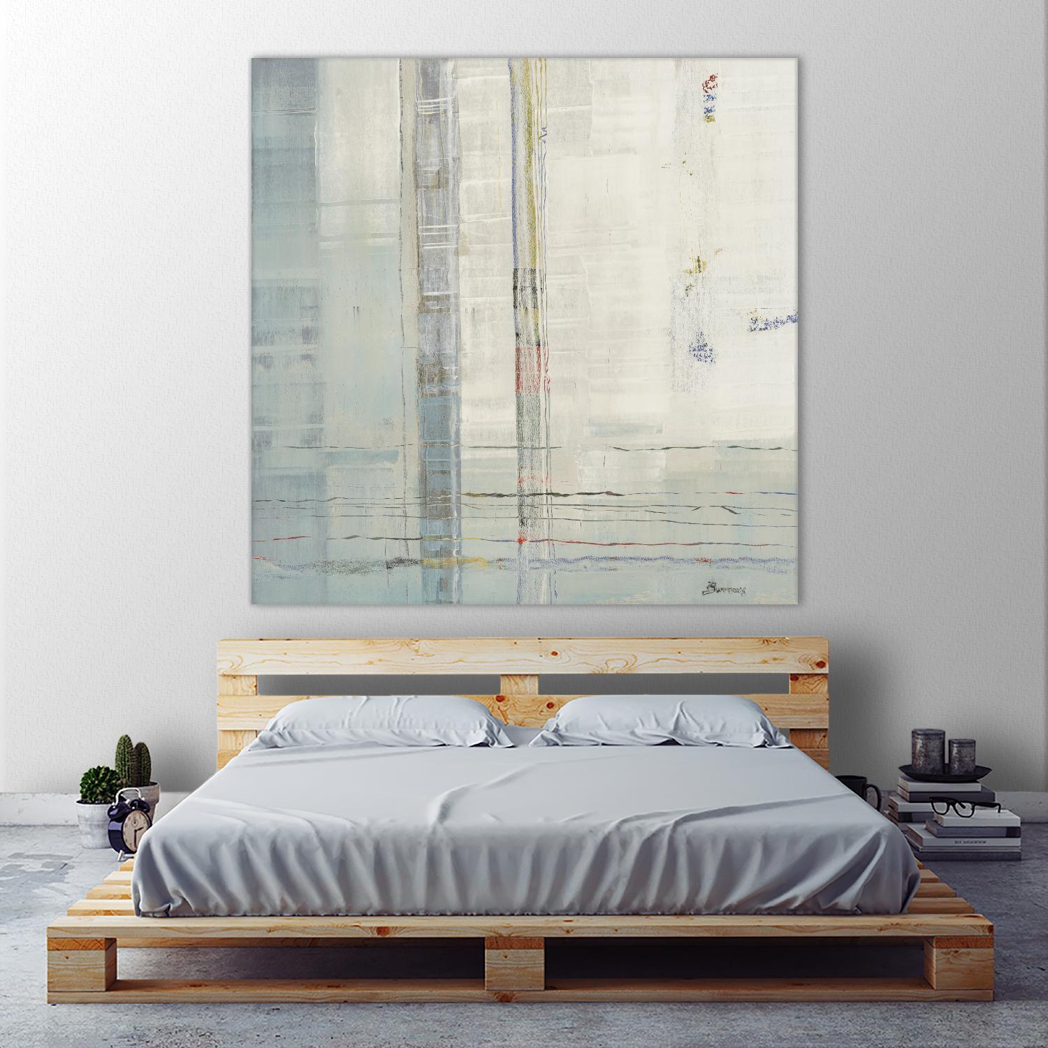 Parallels by John Burrows on GIANT ART - whites & creams abstract