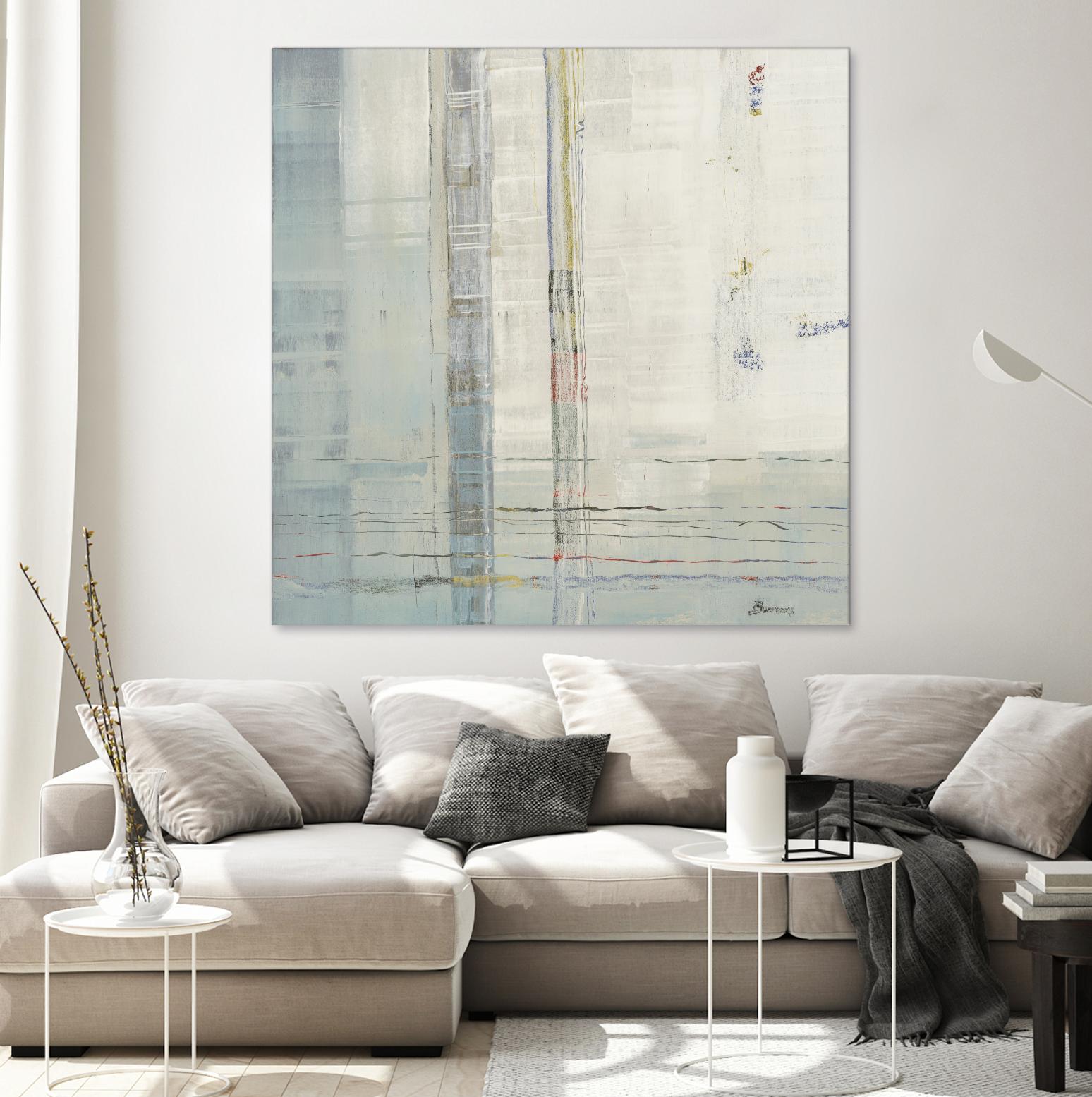 Parallels by John Burrows on GIANT ART - whites & creams abstract