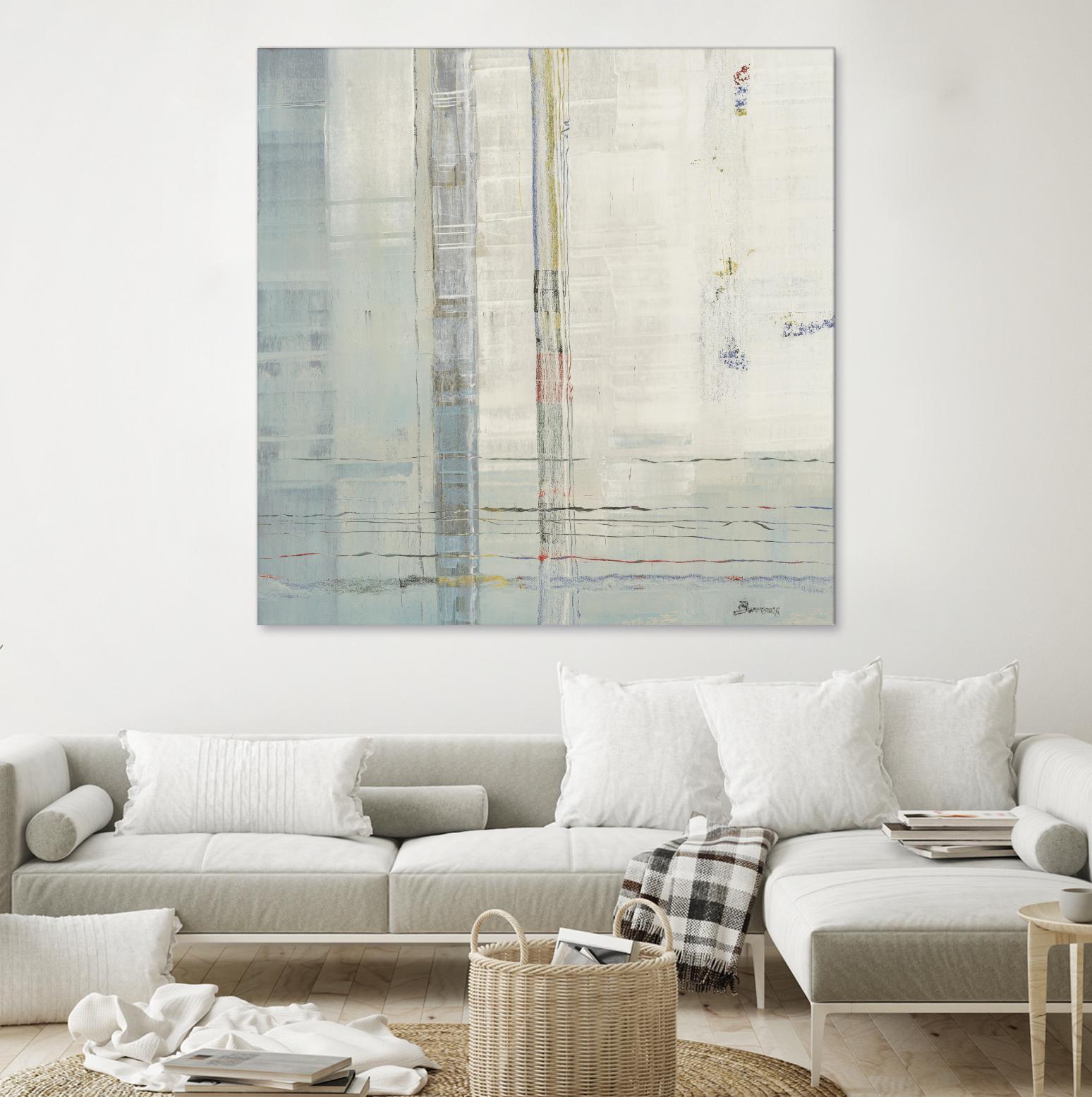 Parallels by John Burrows on GIANT ART - whites & creams abstract