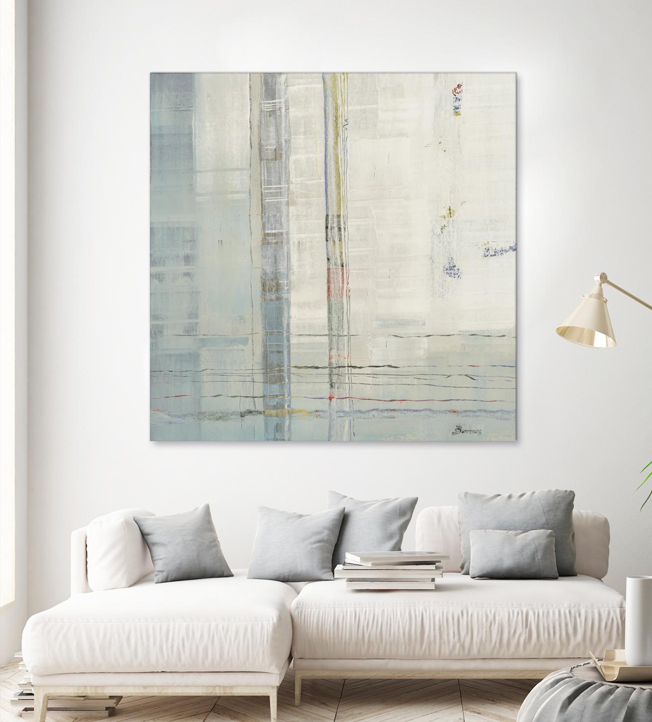 Parallels by John Burrows on GIANT ART - whites & creams abstract