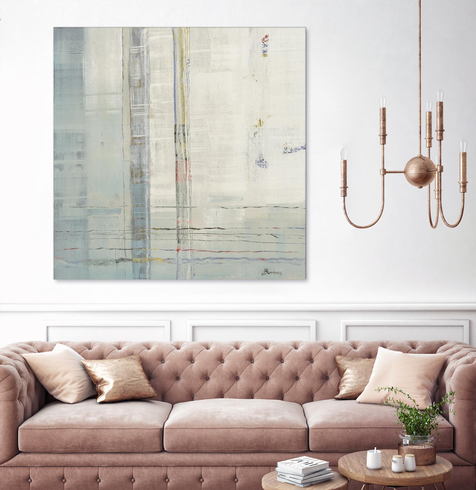 Parallels by John Burrows on GIANT ART - whites & creams abstract