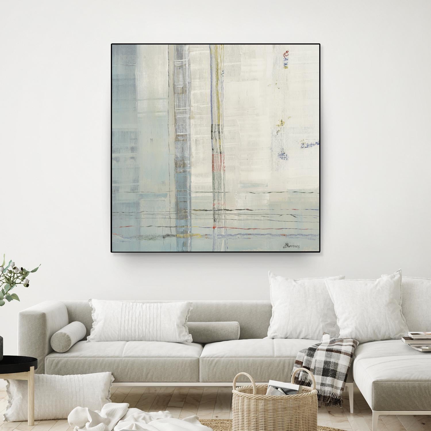 Parallels by John Burrows on GIANT ART - whites & creams abstract