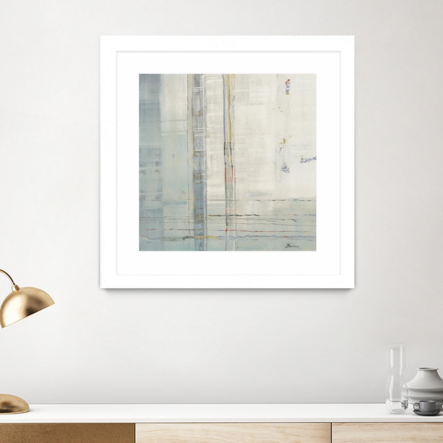 Parallels by John Burrows on GIANT ART - whites & creams abstract