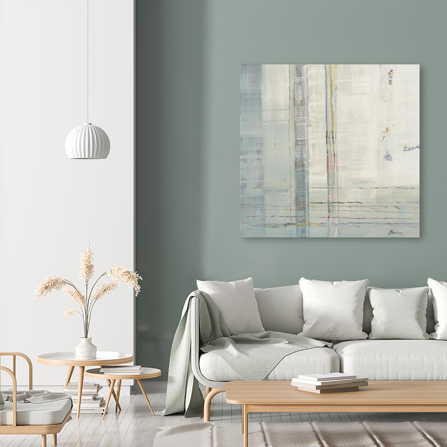 Parallels by John Burrows on GIANT ART - whites & creams abstract